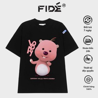 Áo thun FIDE LOOPY Hải Ly unisex form rộng cổ tròn LOOPY - AT21