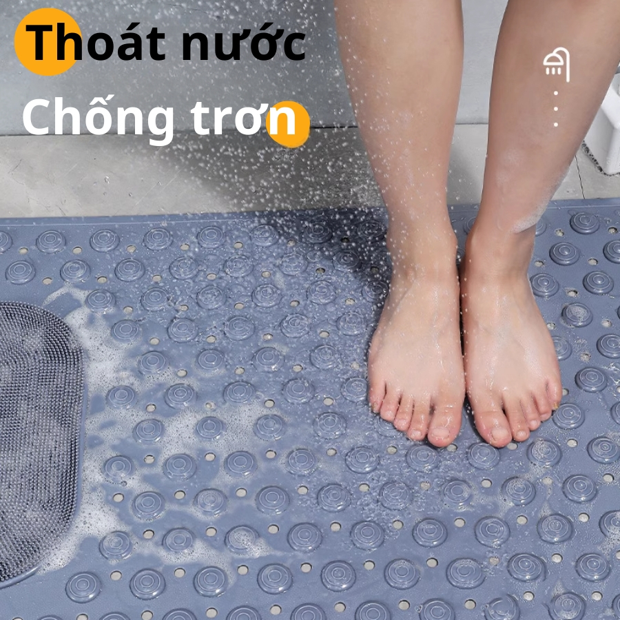Thảm nhà tắm chống trượt massage chân chất liệu TPE + PVC siêu bền cao cấp, mát xa chống trơn cho nhà tắm  Thảm