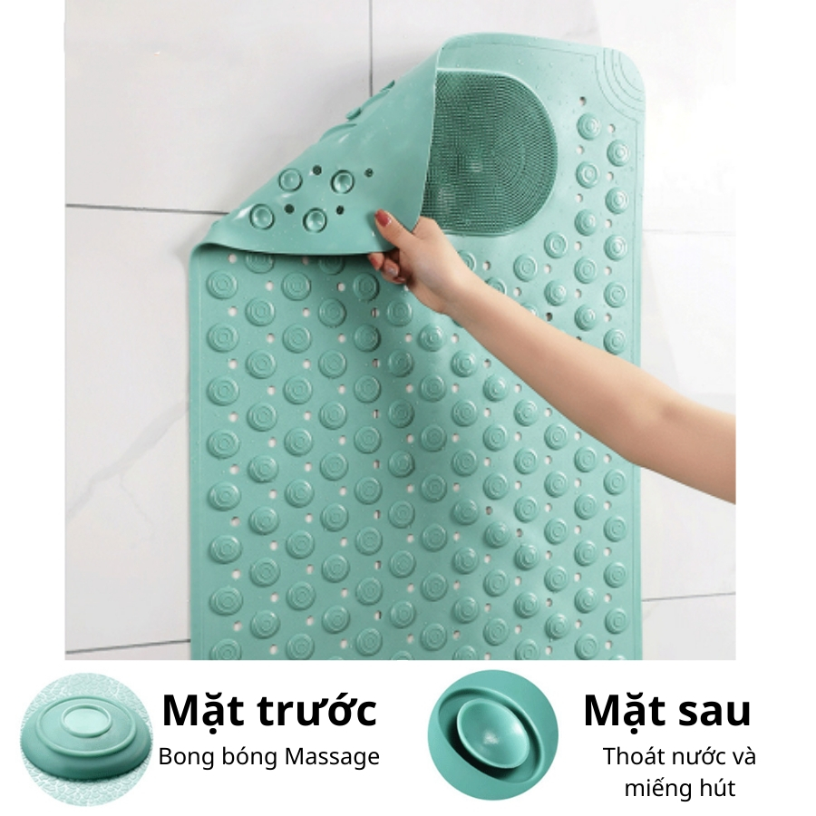 Thảm nhà tắm chống trượt massage chân chất liệu TPE + PVC siêu bền cao cấp, mát xa chống trơn cho nhà tắm  Thảm