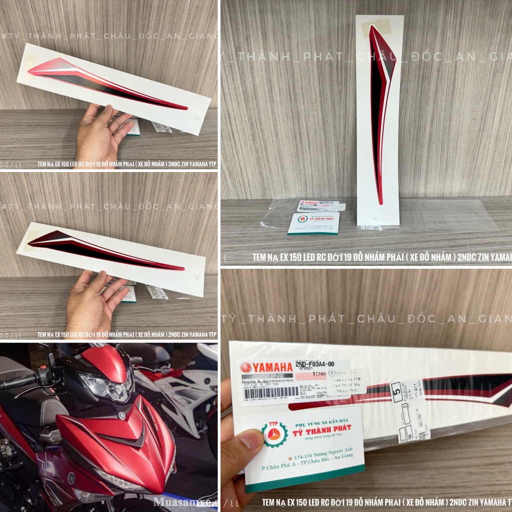 Tem nạ Ex 150 Led 19 RC Đô Nhám Phải