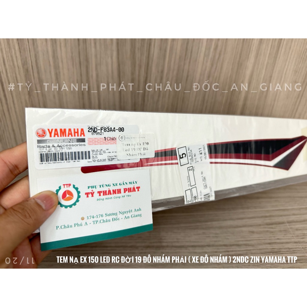 Tem nạ Ex 150 Led 19 RC Đô Nhám Phải