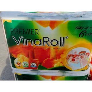 Khăn giấy cuộn vệ sinh vinaroll combo 3 túi 18 cuộn