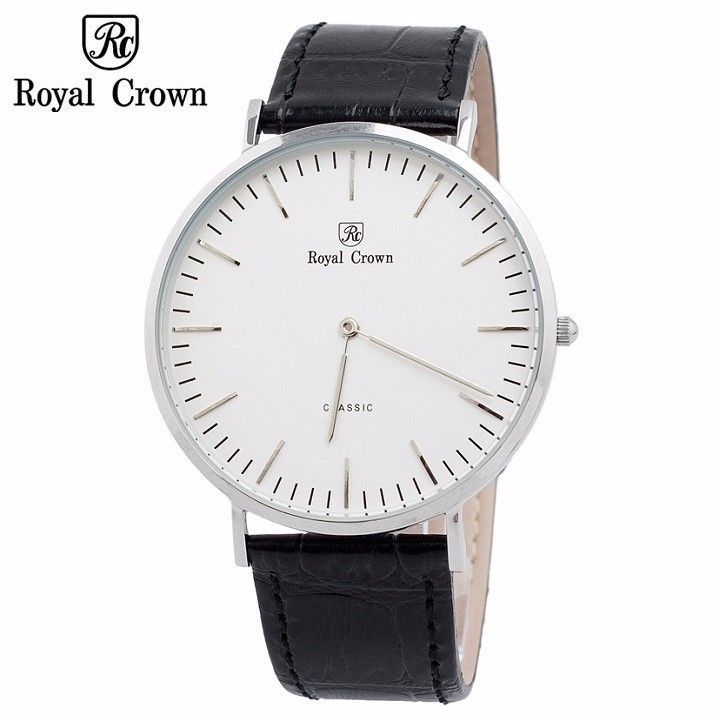 ĐỒNG HỒNỮ CHÍNH HÃNG ROYAL CROWN 7601 DÂY DA ĐEN