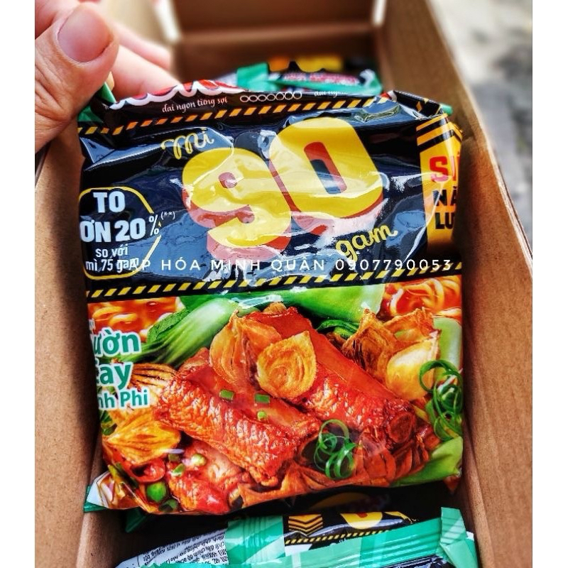 Thùng 30 Gói Mì Tôm Kokomi 90 Tôm Chua Cay/ Sườn Cay Hành Phi x 90g