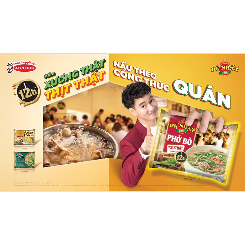 Thùng phở bò Đệ nhất Acecook 30 gói 68g