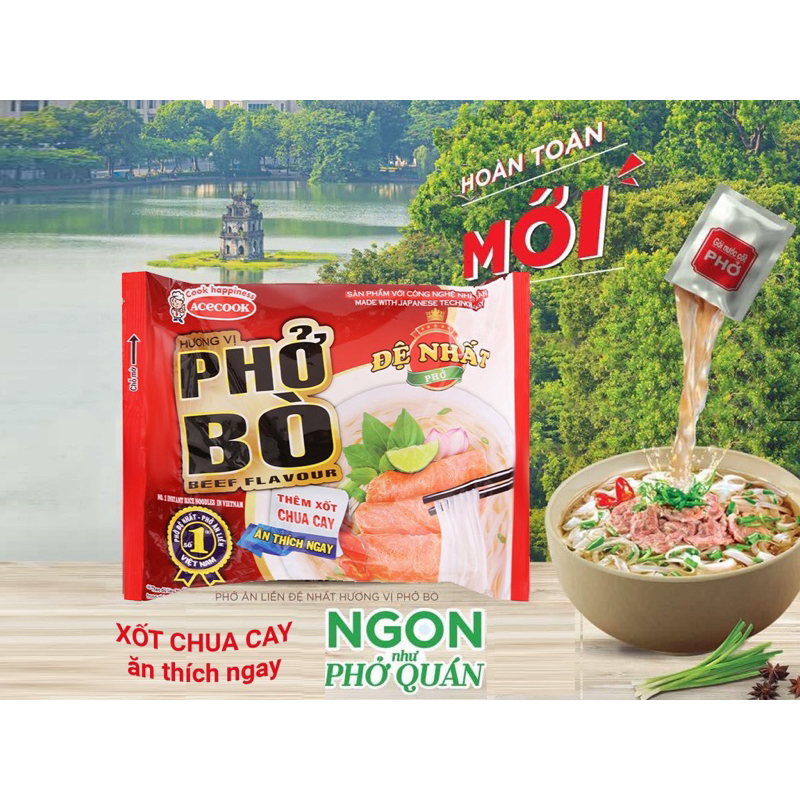 Thùng phở bò Đệ nhất Acecook 30 gói 68g