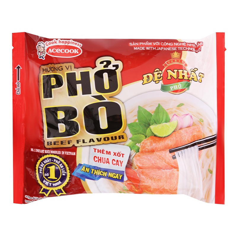 Thùng phở bò Đệ nhất Acecook 30 gói 68g