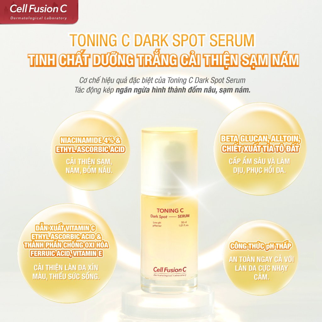 [GÓI DÙNG THỬ 2ML] Tinh Chất Dưỡng Trắng, Cải Thiện Sạm Nám Toning C Dark Spot Serum (2ml)