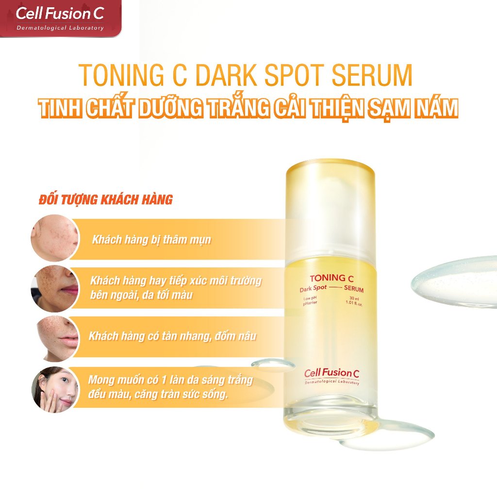 [GÓI DÙNG THỬ 2ML] Tinh Chất Dưỡng Trắng, Cải Thiện Sạm Nám Toning C Dark Spot Serum (2ml)