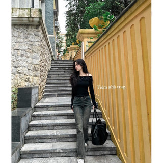 áo trễ vai xỏ ngón