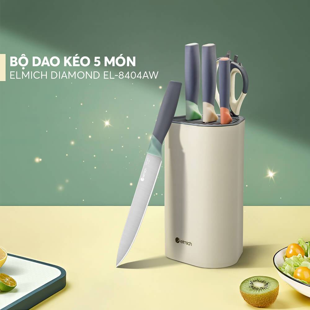 Bộ dao kéo 05 món Elmich diamond EL-8404