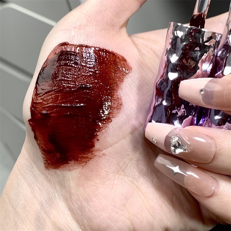 Son môi bóng nội địa vỏ tím mềm mịn môi hot trend HR555