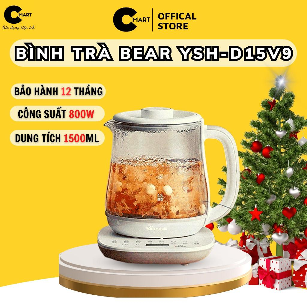 Bình Trà Ấm Trà Điện Đa NĂng Dung tích 1.5 Lít Nấu Trà Hoa Pha Trà Bear YSH-D15V9 [CMART_GIA DỤNG TIỆN ÍCH]
