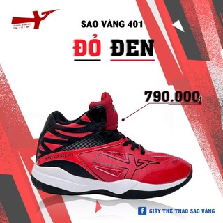 Giày Sao vàng 401 Đỏ đen - Bóng Chuyền