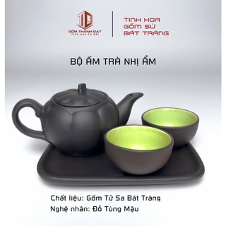 Bộ Ấm Trà Nhị Ẩm Dáng Bí Tử Sa Cao Cấp - Nghệ Nhân Đỗ Tùng Mậu Bát Tràng Bộ Ấm Chén Uống Trà Cao Cấp