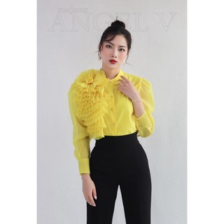Áo vàng hoa dập ly cao cấp - Angel V