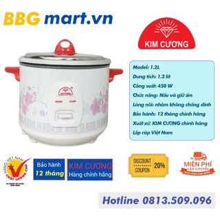 Nồi cơm điện nắp rời kim cương kc1.2l 1.2 lít