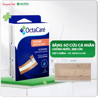 Băng Dán Sơ Cứu Y Tế Lớn OctaMed Không Kích Ứng, Chịu Nước, Hộp 5 Miếng