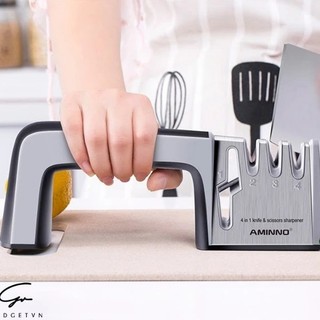 Dụng cụ mài dao mài kéo xịn chất liệu inox cao cấp 4 in 1 chính hãng gubix