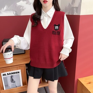 Áo gile len đỏ cho nữ nhiều mẫu đẹp, áo gile len nữ màu đỏ hàng quảng châu