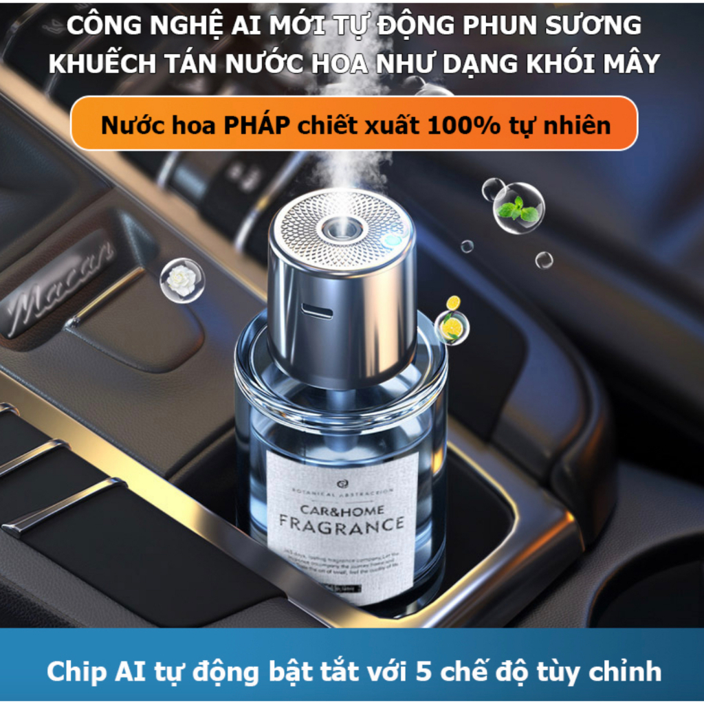 Máy Khuếch Tán Tinh Dầu Khử Mùi Hôi Xe Hơi Chuyên Dụng Cho ô tô và Gia Đình xông tinh dầu 160ML