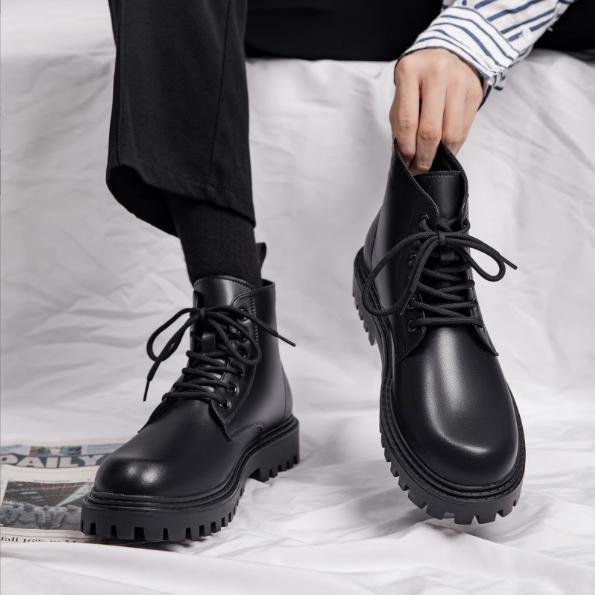 Giày Boot Nam Martin Boots Đế Cao Thời Trang Đường Phố GN457