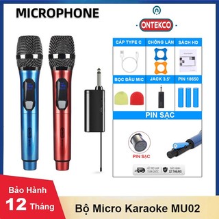 Bộ Micro Không dây SV-316 | ONTEKCO MU02 | E6S | E6 Cao cấp hát KARAOKE, Chuyên Loa Kéo và amply - Bảo hành 12 tháng