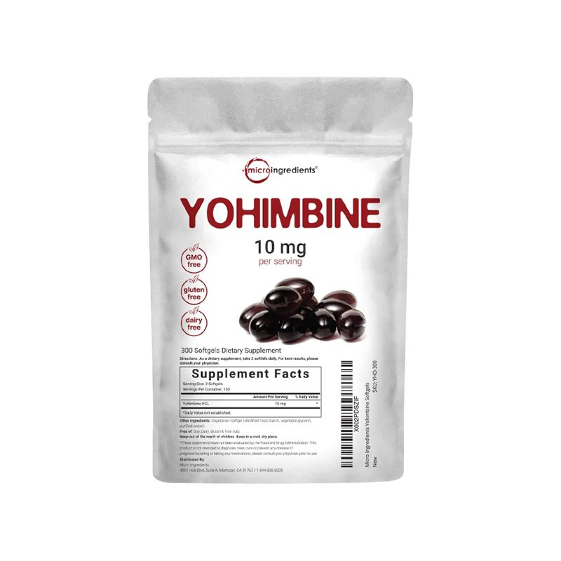 MICROINGREDIENTS YOHIMBINE 10Mg 300 Viên Gel Hỗ Trợ Sức Khỏe Nam Giới Và Kiểm Soát Cân Nặng