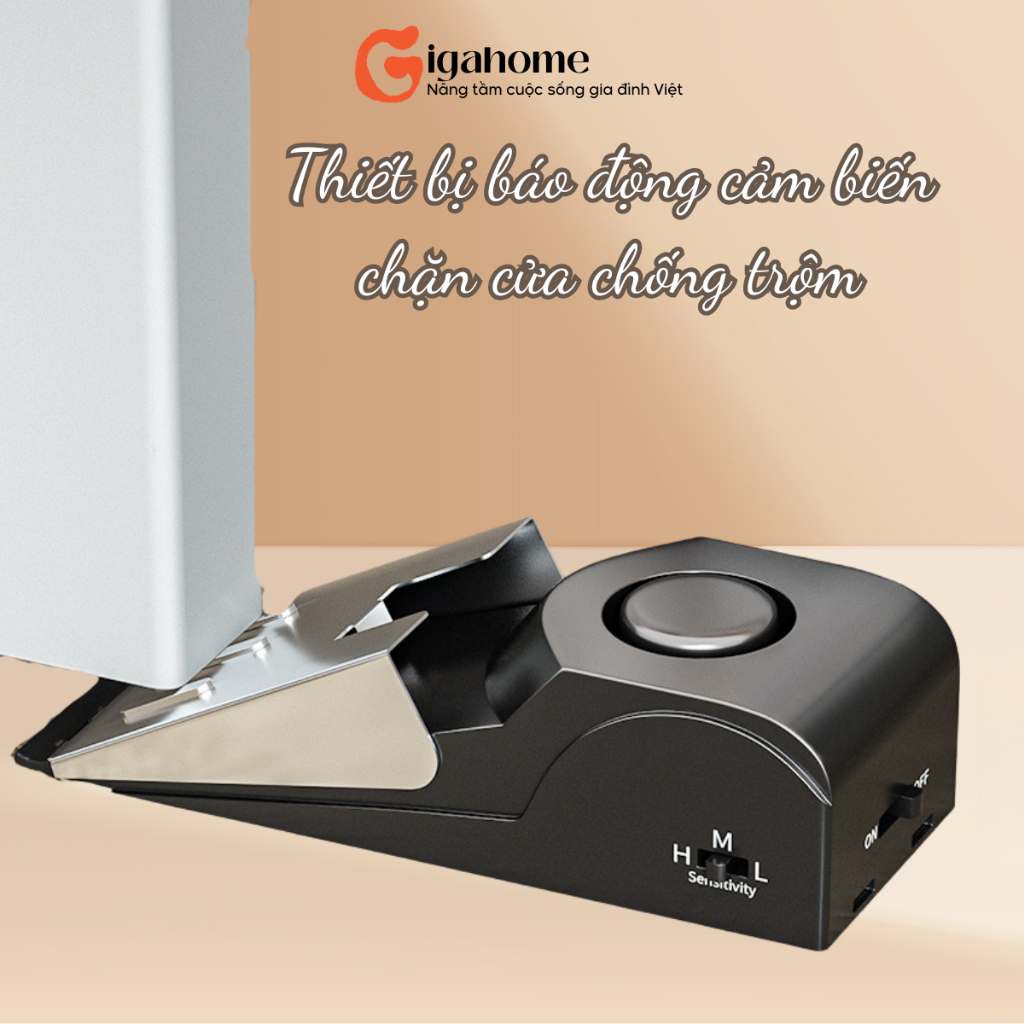 Thiết Bị Chặn Cửa Chống Trộm GIGAHOMEVN Cảm Biến Báo Động Thông Minh, Âm Thanh Lớn 6549