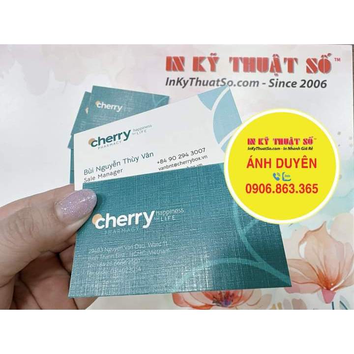 In namecard giấy mỹ thuật K02  - In Kỹ Thuật Số 365 Lê Quang Định - Duyên Inkythuatso