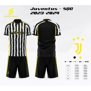 Bộ bóng đá Juve đen trắng giải mới 2024