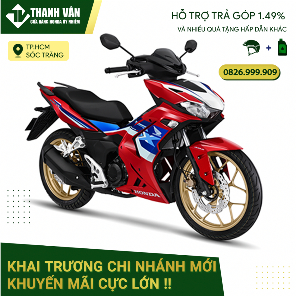 Xe Máy Honda Winner X-Phiên Bản Đường Đua-Phanh ABS-Đỏ Xanh Trắng Đen