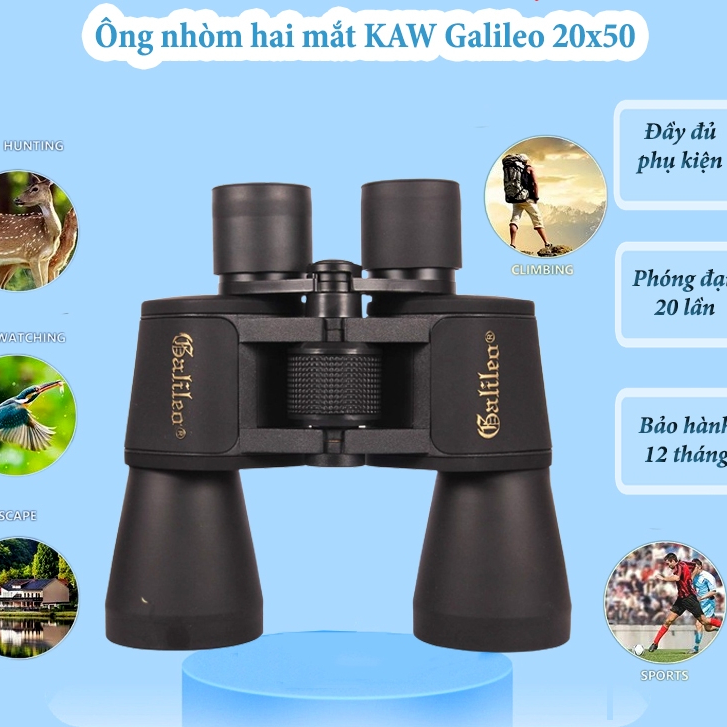 Ông nhòm hai mắt Corisu Galileo 20x50 ️chuyên dụng ngắm cảnh nhìn xa đến 2km siêu nét | BigBuy360 - bigbuy360.vn