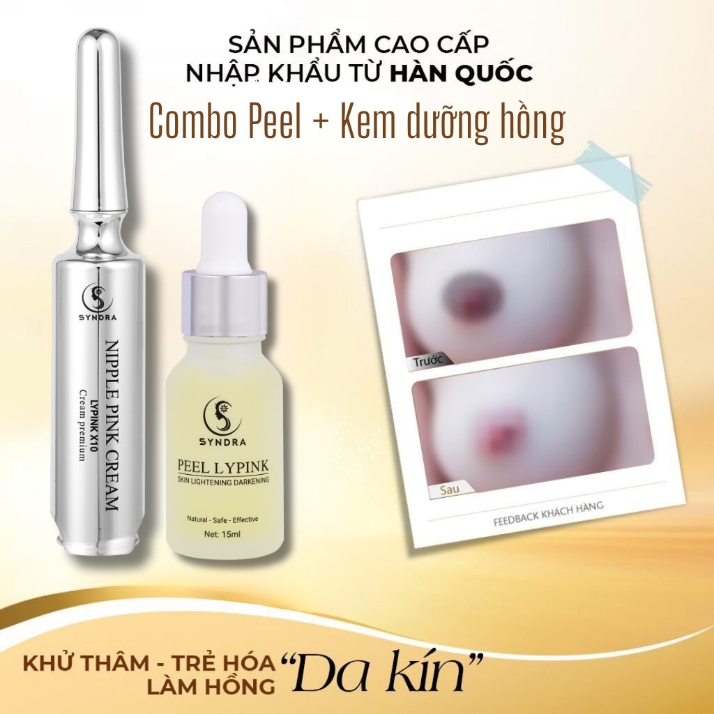Set Peel Khử Thâm Kèm Kem Dưỡng Hồng Nhũ Hoa Vùng Kín Lypink X10 Thấm Nhanh, Hồng Hào MiuXinh192