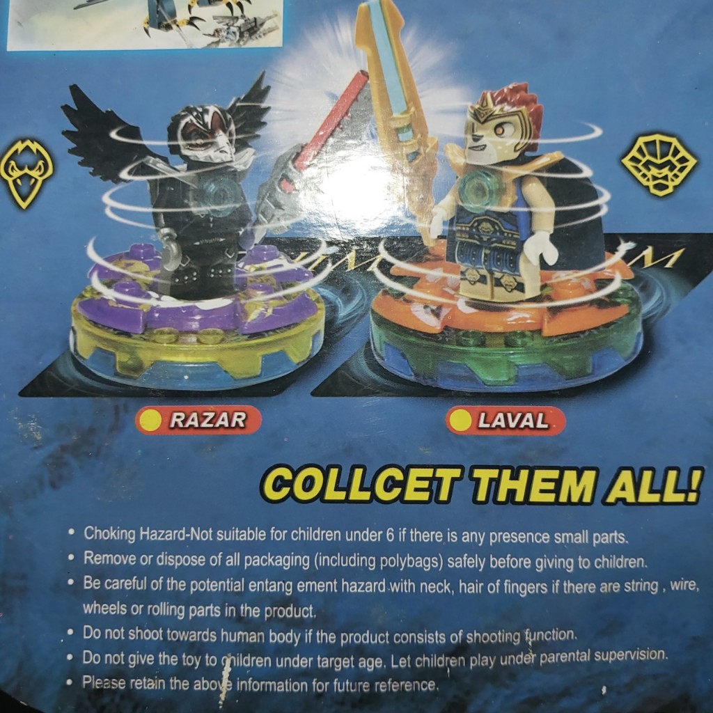 Bộ Lego hoạt hình CHIMA đối kháng WAKZ VS LONGTOOTH kèm thẻ game 1195 6-1