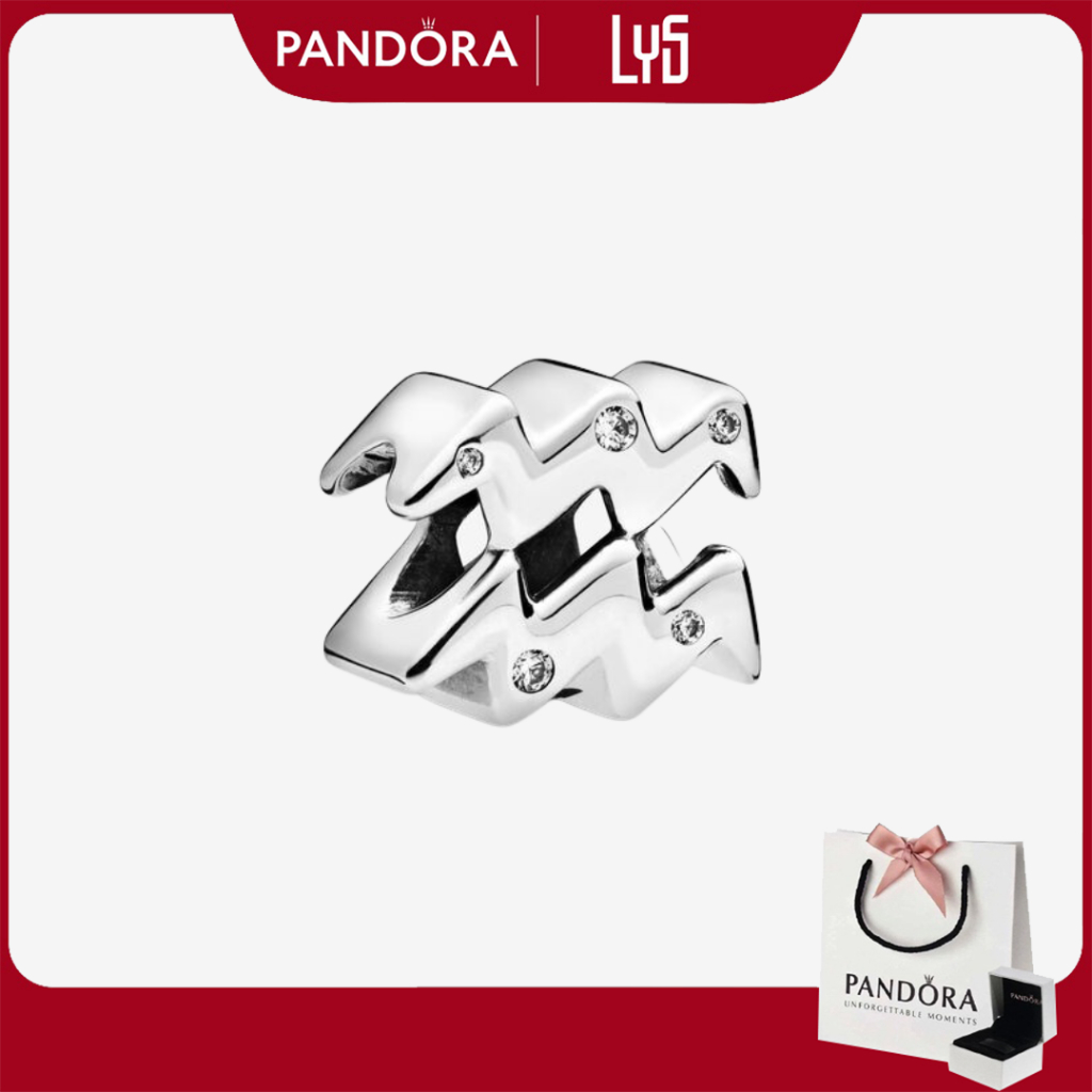 Charm Pandora Sparkling Aquarius Zodiac Cung Hoàng Đạo Bảo Bình 1493 - Bạc S925