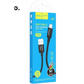 combo 10 Cáp sạc Hoco bọc dù X89
