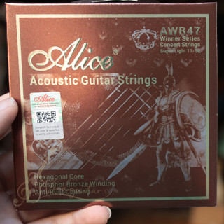 Dây đàn Guitar Acoustic Alice AWR47 Cao Cấp Chính Hãng