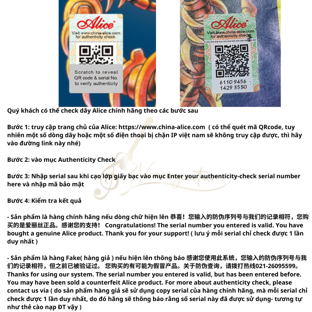 Dây Đàn Guitar điện Alice AE530 Chính Hãng Bộ 6 dây guitar electric strings