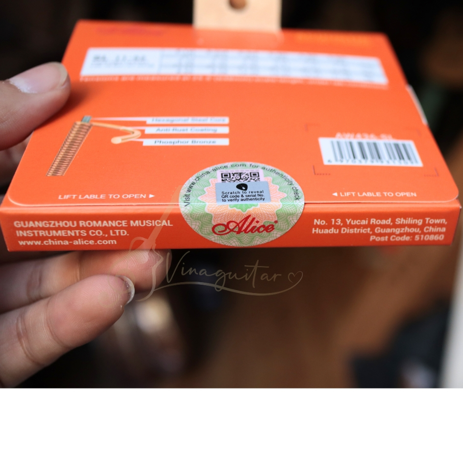Dây Đàn Guitar Acoustic Alice AW436 2023 Chính Hãng