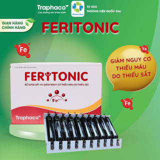 Sắt Cho Bé Và Mẹ Bầu FERITONIC Traphaco Ống Uống Bổ Sung Giảm Nguy Cơ Thiếu Máu, Tái Tạo Hồng Cầu Hộp 2 Vỉ x 10 Ống 10m