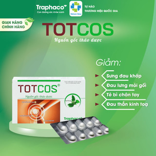 Giảm Sưng Đau Khớp TOTCOS Traphaco Giảm Đau Mỏi Lưng Gối ,Tê Bì Chân Tay, Đau Thần Kinh Tọa Hộp 30 Viên