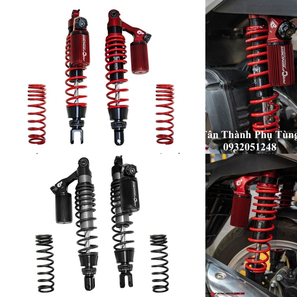 Phuộc Profender SHVN SH 150/ SH 125/SH 160 2 tăng chỉnh chính hãng, BH 3 năm
