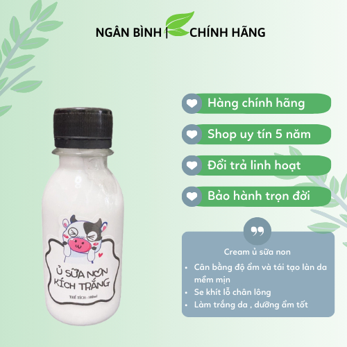 Cream Ủ sữa non làm trắng da con bò