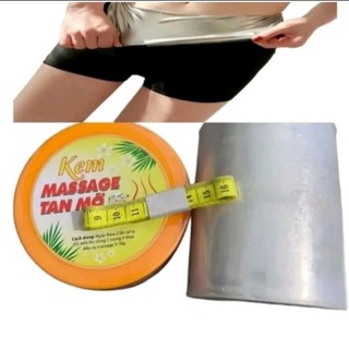 Combo kem massage tan mỡ tặng kèm quần, cuộn ủ và thước dây