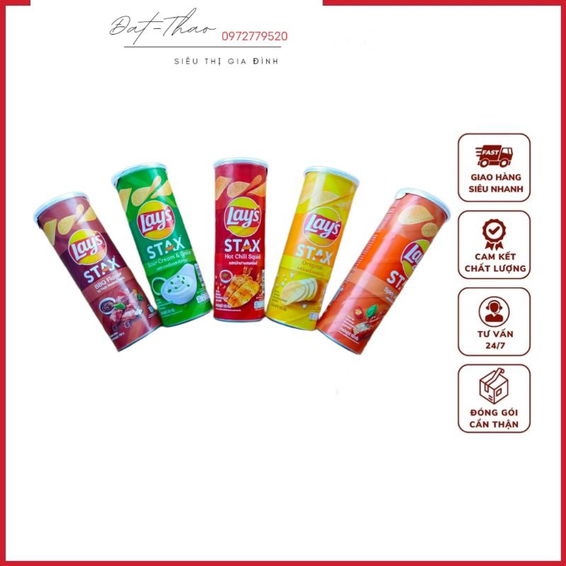 Bim Bim Ống Lays Stax 100g