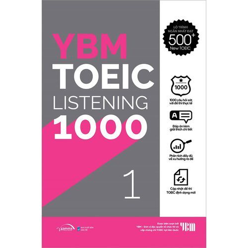 Sách - YBM TOEIC 1000 4 Vol (Trọn Bộ 4 Cuốn): YBM TOEIC Reading 1000 + YBM TOEIC Listening 1000