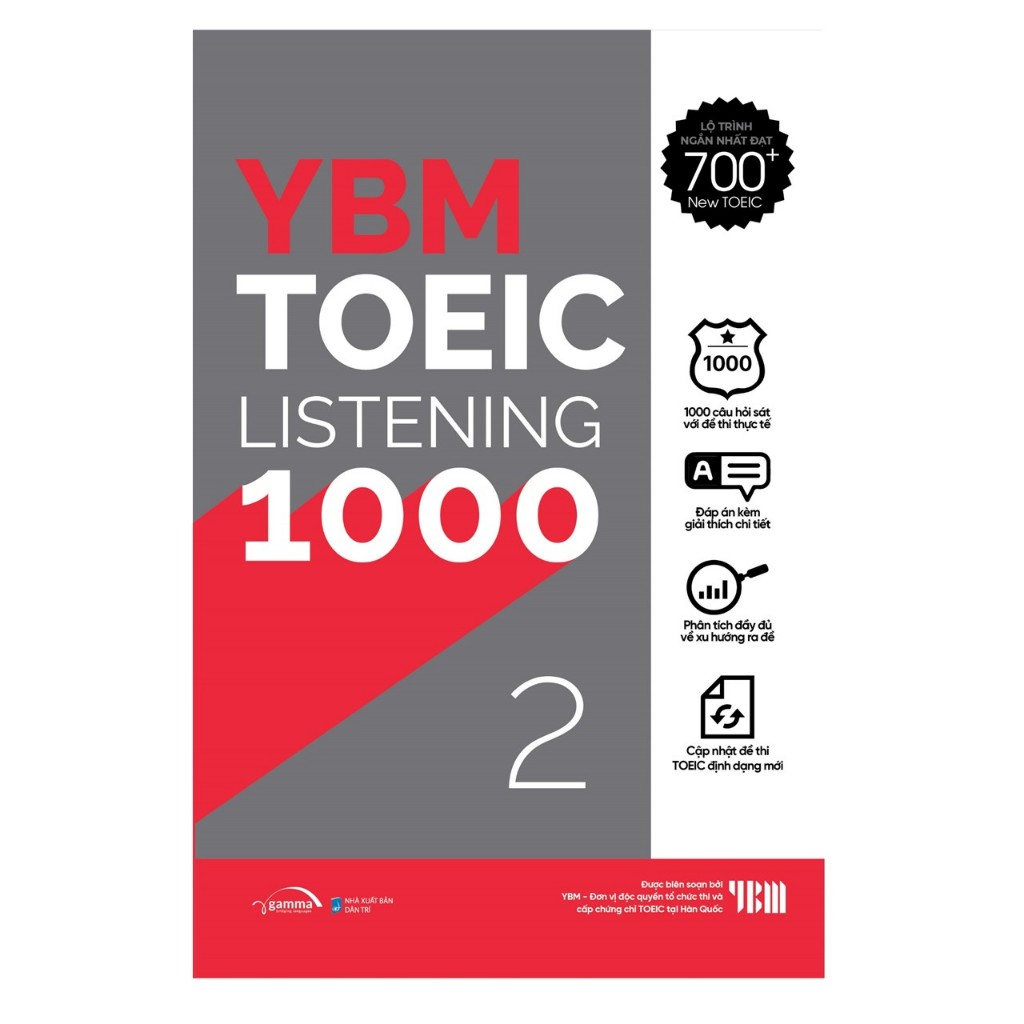 Sách - YBM TOEIC 1000 4 Vol (Trọn Bộ 4 Cuốn): YBM TOEIC Reading 1000 + YBM TOEIC Listening 1000