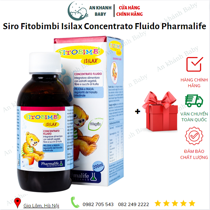 Fitobimbi Isilax Bimbi - Giảm táo bón cho trẻ, nhập khẩu từ Ý (Chai 200ml)