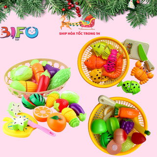 Set rau củ, trái cây, tôm cua cá, bánh ngọt bằng nhựa đẹp cho bé thỏa sức đam mê nấu ăn